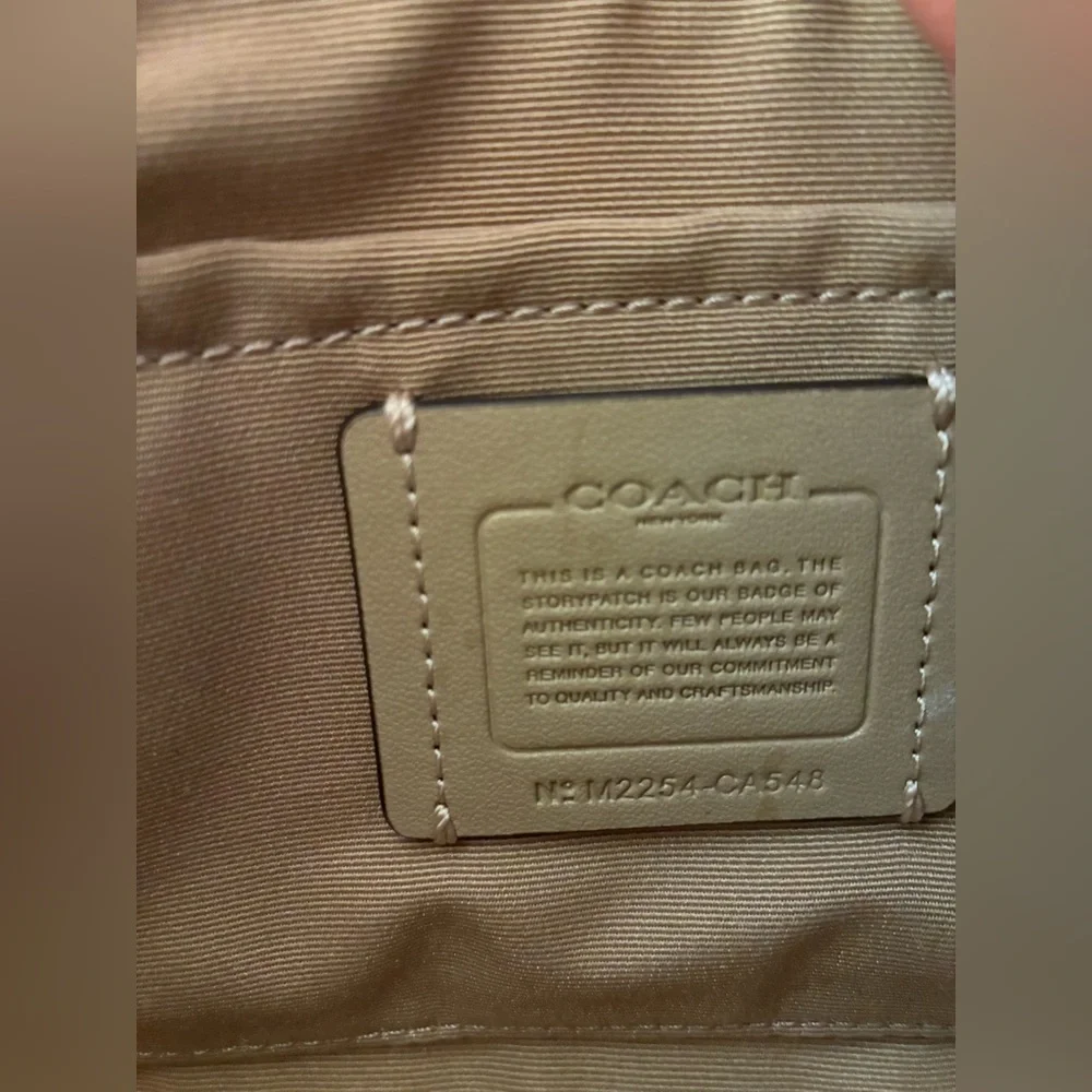 Coach White Teri Shoulder Bag in Signature Canvas - Picture 8 of 12